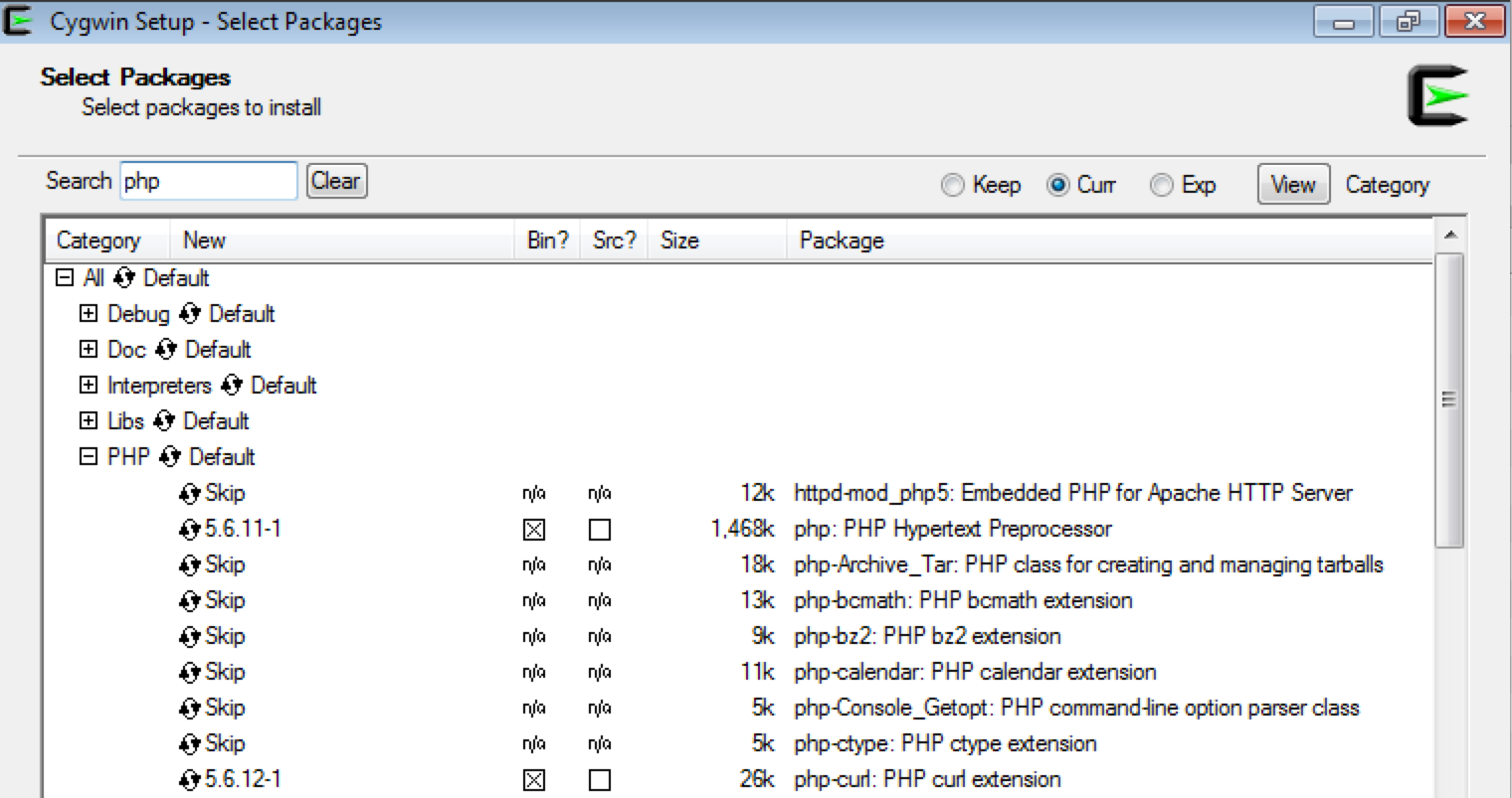 Select openSSL package