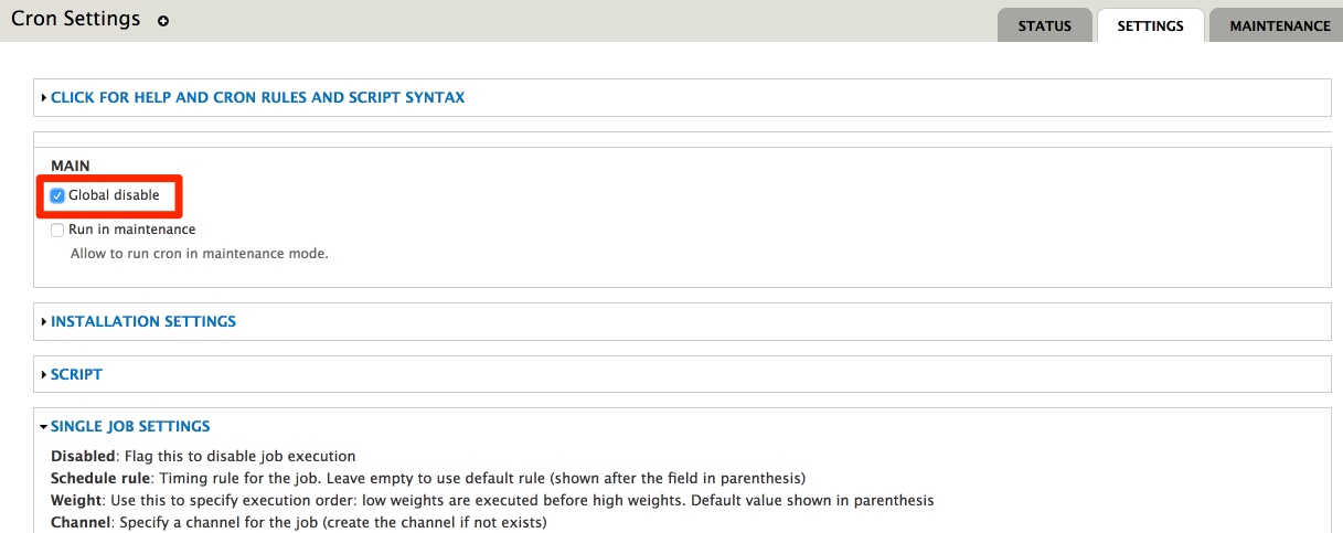 Disable cron globally, including Elysia Cron and Drush invocations.