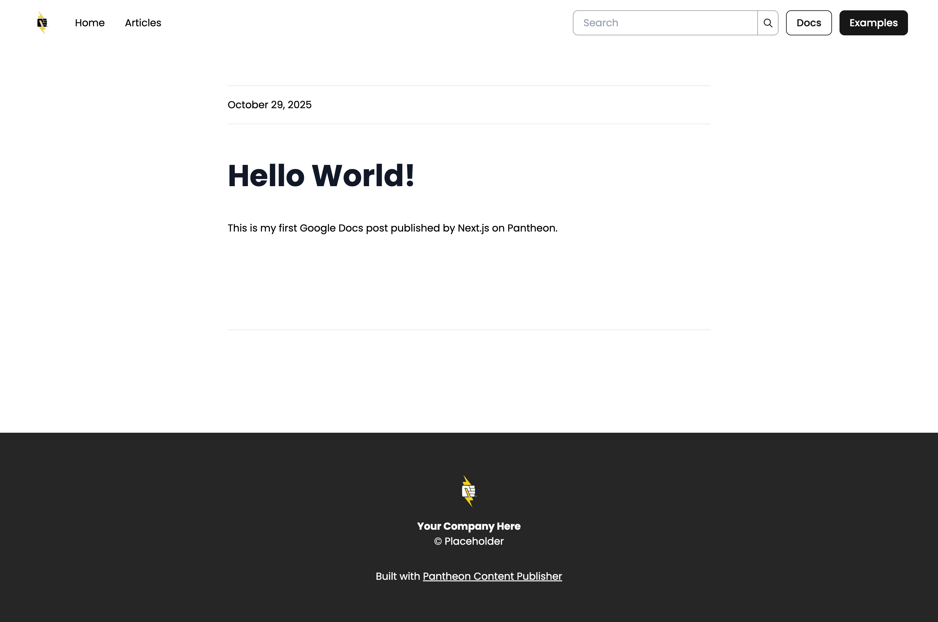 New article published in Next.js from Google Docs