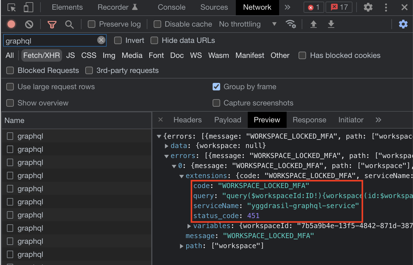 GraphQL Error Example