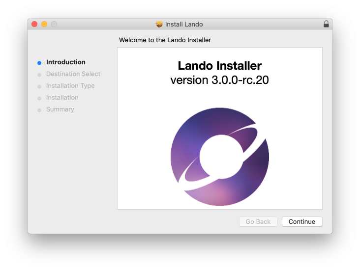 Image of the Lando installer