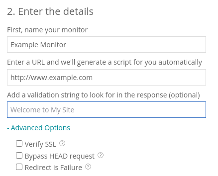 New Relic Synthetics Selection