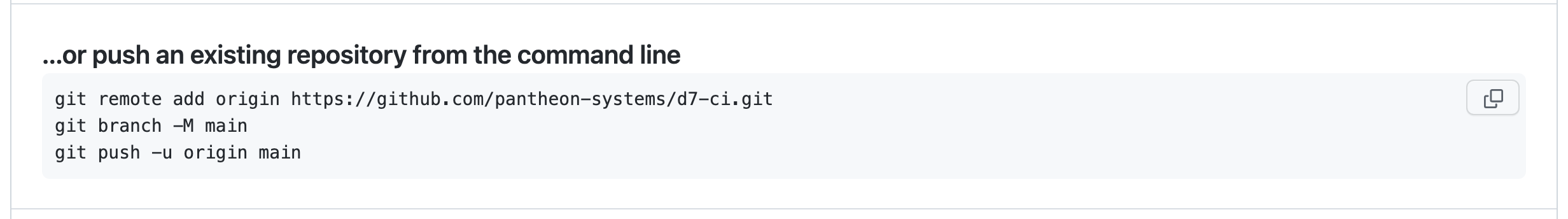 Push an existing repo to GitHub