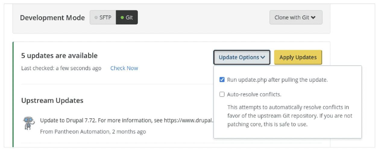Select Auto Resolve Conflicts