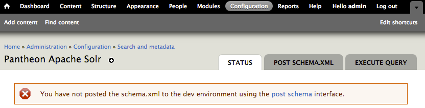 Drupal Admin Search and Metadata Solr